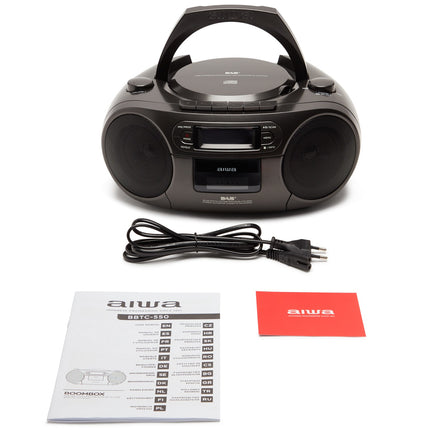 Rádio s CD přehrávačem, kazetou a Bluetooth, černá