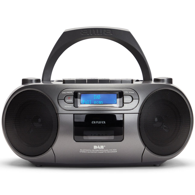 Radio mit CD-Player, Kassettenrekorder und Bluetooth Dunkelgrau