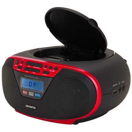 Radio mit CD-Player und Bluetooth Rot