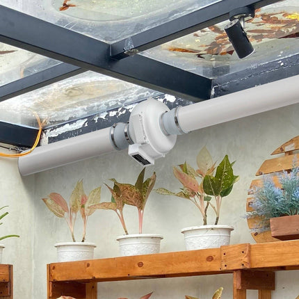 Radon Mitigation Fan 4–4.5 in, 190 CFM, 2 Couplers