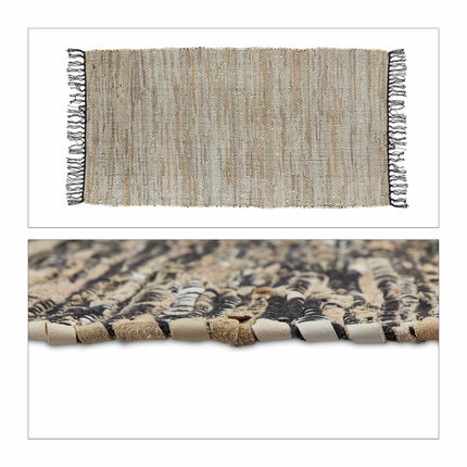 Tapis en cuir et coton