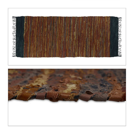 Tapis en cuir et coton