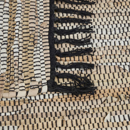 Tapis en cuir et coton