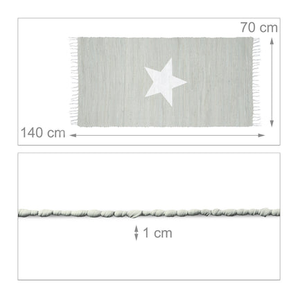 Rag rug motif star