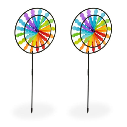 Rainbow wind wheels set of 2