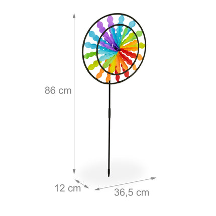 Rainbow wind wheels set of 2