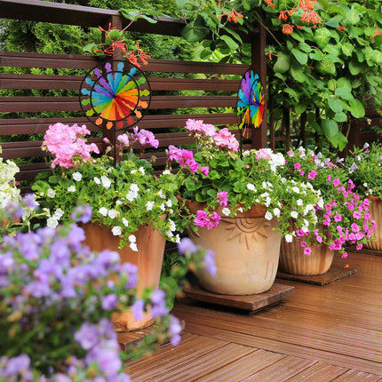 Rainbow wind wheels set of 2