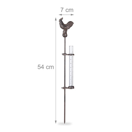 Rain gauge rooster