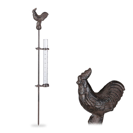 Rain gauge rooster