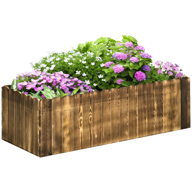Hochbeet 100x40x30cm Tannenholz für Gemüse & Kräuter