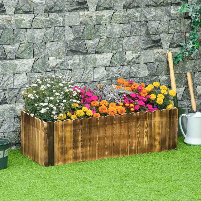 Hochbeet 100x40x30cm Tannenholz für Gemüse & Kräuter