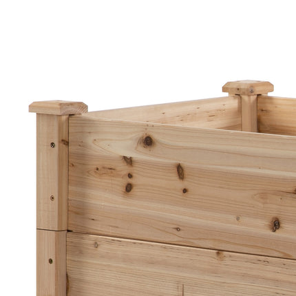 Gartenbeet in 3 Etagen aus Tannenholz für Balkon, 124 cm