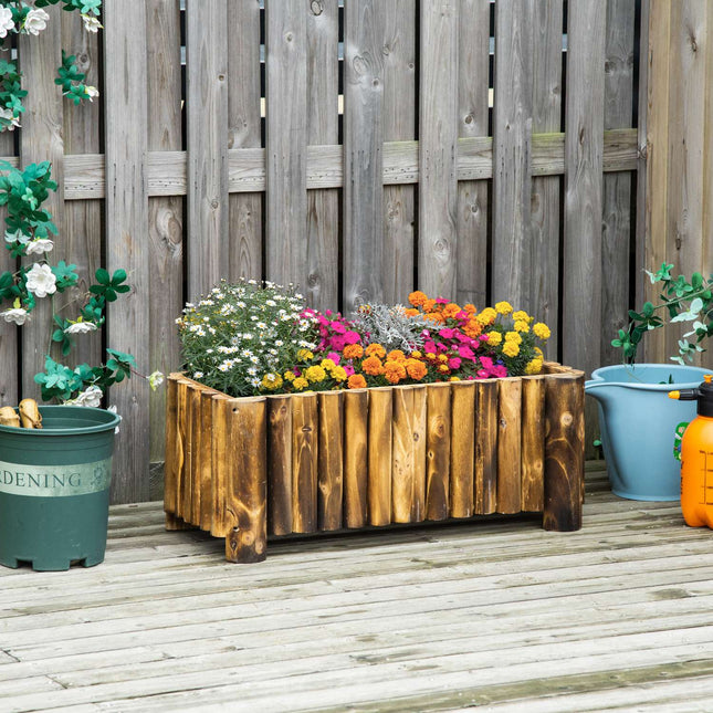 Gartenbeet Hochbeet Fichte 78x35x30cm für Kräuter & Gemüse