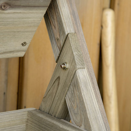 Blumenreihe in Holz – 3-stöckiger Pflanzenständer