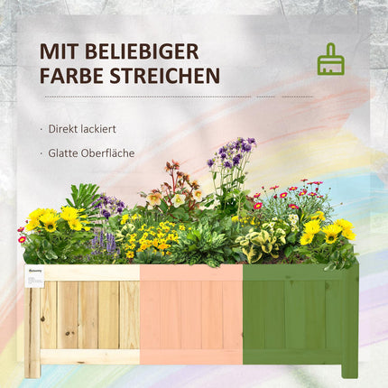 Klappbares Hochbeet aus Fichtenholz, 70x30x25cm
