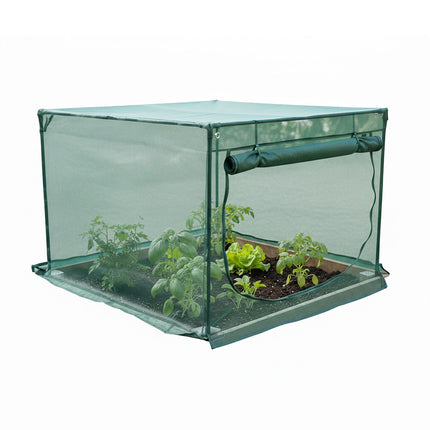 Raised Bed Garden Net Cover with Zip Door Access
