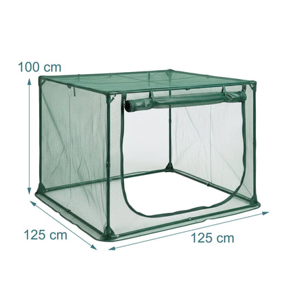 Raised Bed Garden Net Cover with Zip Door Access