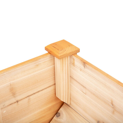Erhöhtes Holzbeet für Kräuter und Blumen, mit Drainage und Haken