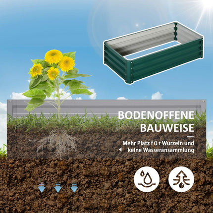 Garden bed in steel, rust-protected, 120 x 60 x 30.5 cm
