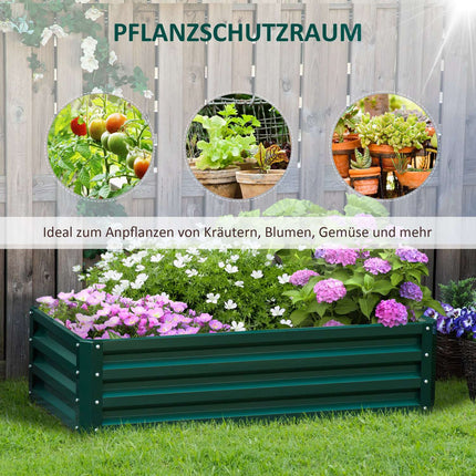 Garden bed in steel, rust-protected, 120 x 60 x 30.5 cm