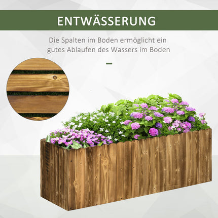 Granwood Hochbeet für Kräuter, Gemüse, Blumen - 120 x 40 x 40 cm