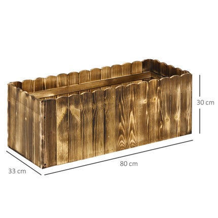 Hochbeet-Pflanzkasten, Fichte, 80x33x30 cm - Kräuter & Gemüse
