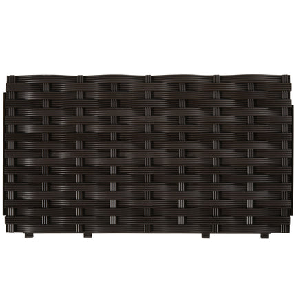 Hochbeet-Topf mit Drainage, Rattan-Optik, 40x40x44 cm