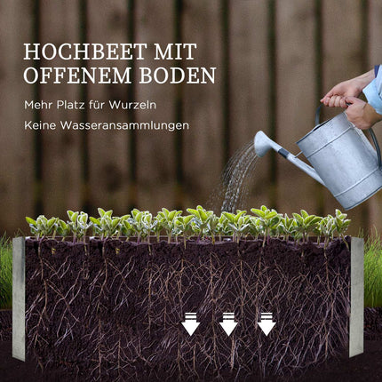 Hochbeet-Set mit Abdeckung & Rankhilfe für Kletterpflanzen, 53x53x90cm