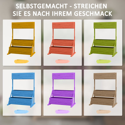 Hochbeet aus Holz in 3 Ebenen mit Folie für den Garten