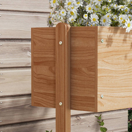 Hochbeet aus Holz in 3 Ebenen mit Folie für den Garten