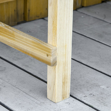 Erhöhtes Pflanzbeet aus Holz mit Bewässerung, 122x91x81 cm