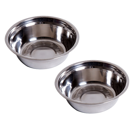 Raised Dog Bowl Stand - Stainless Steel, 23""x12""x10""