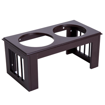 Raised Dog Bowl Stand - Stainless Steel, 23""x12""x10""