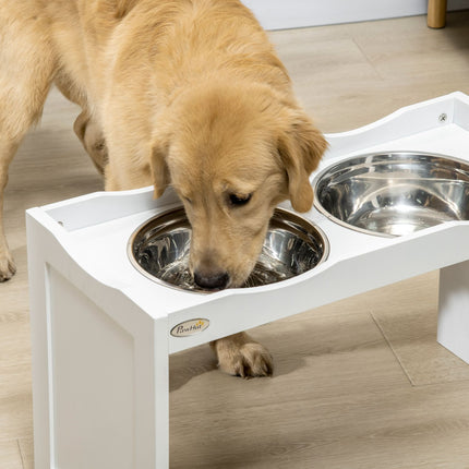 Erhöhter Hundenapf für große Hunde, 2 x 2L Edelstahl