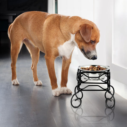 Erhöhter Hundenapfständer, 300 ml, Edelstahl