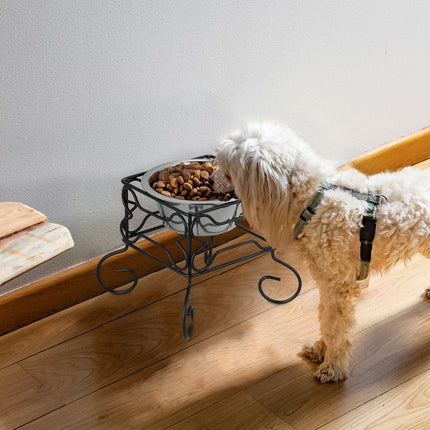 Raised Dog Bowl Stand, 700ml Stainless Steel