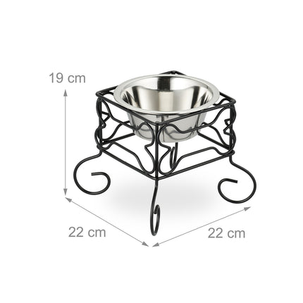 Raised Dog Bowl Stand, 700ml Stainless Steel