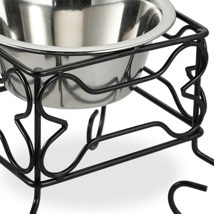 Raised Dog Bowl Stand, 700ml Stainless Steel