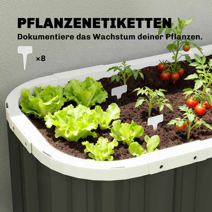 Hochbeet, 61 cm tief, verzinkter Stahl