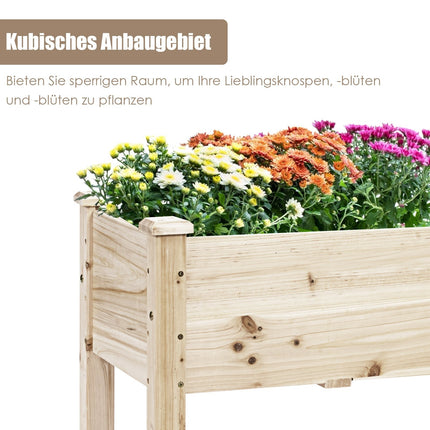 Hochbeet, Zedernholz, 120x43,5x51 cm, 5 Drainagelöcher