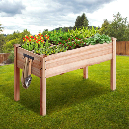 Raised Garden Bed Planter, Fir Wood, 120x58x76 cm