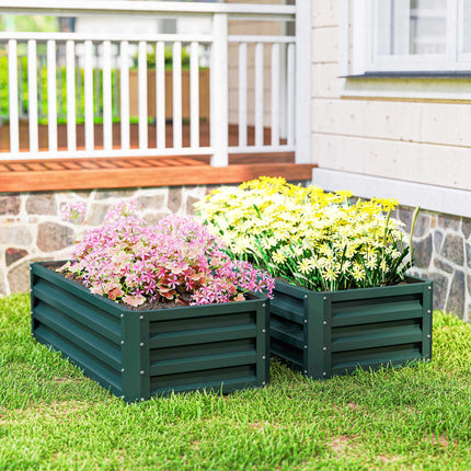 Hochbeet-Set, Metall, offener Boden, 110x50x30cm
