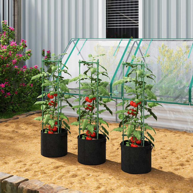 Hochbeet-Set mit Spalier, 3er-Pack, 83,7 l, 35x35x120 cm