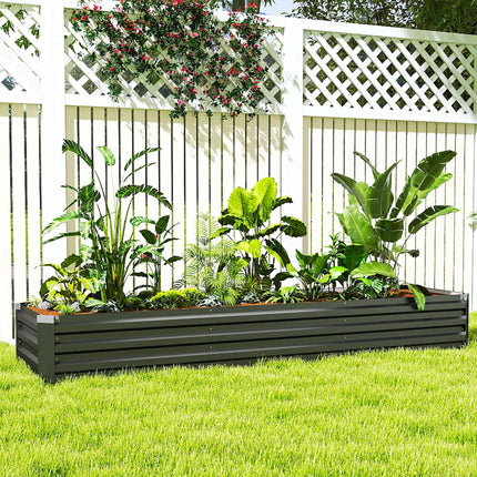 Raised Garden Bed, Weather-Resistant, Open Bottom, 240x60x30 cm