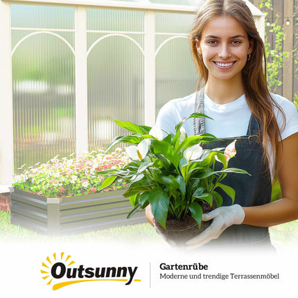 Raised Garden Bed, Weather-Resistant, Open Bottom, 240x60x30 cm