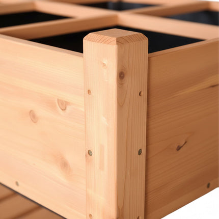 Verhoogd tuinbed met planken, vurenhout, 8 vakken