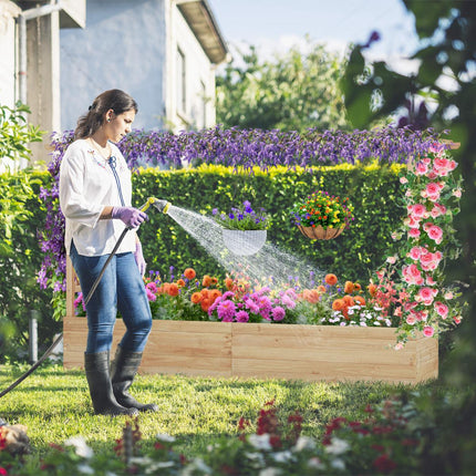 Erhöhtes Gartenbeet mit Spalier und Überdachung, 200 cm