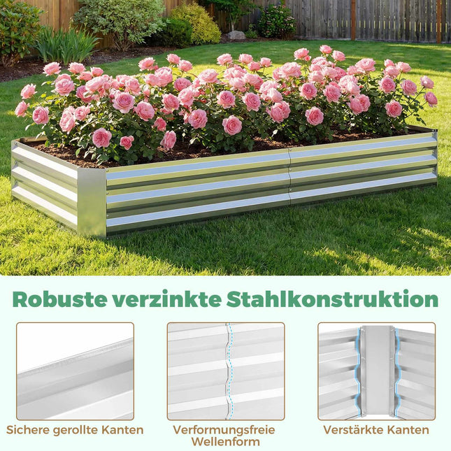 Hochbeet mit abnehmbarer PVC-Gewächshausabdeckung