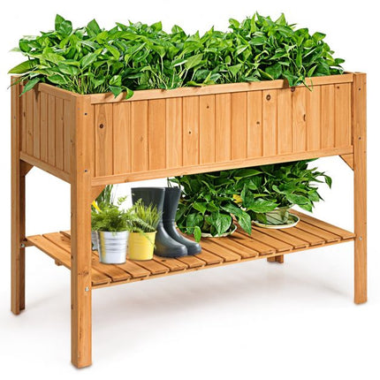 Hochbeet aus Tannenholz mit Ablage, 120 cm