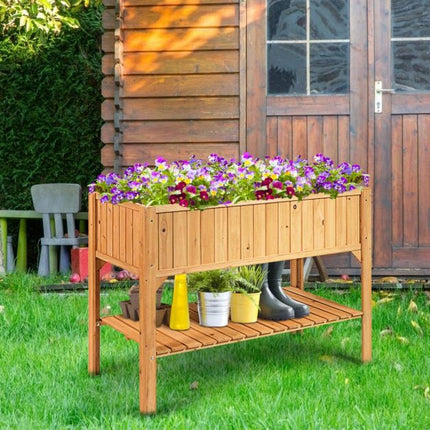 Hochbeet aus Tannenholz mit Ablage, 120 cm